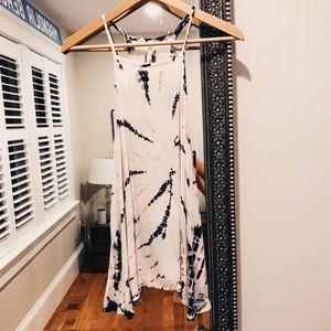 SAGE pink and blue tie dye tank top